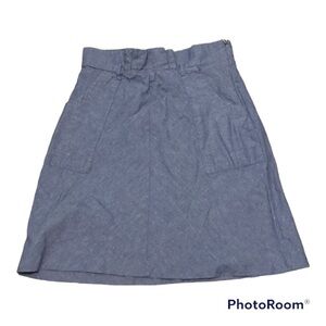 BDG Womens Denim Blue Paper Bag Skirt With Pockets |  Size 6